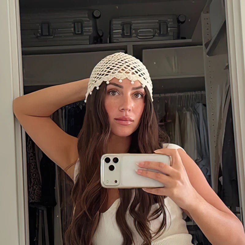 SOERA Sophia Crochet Hollow Beanie - Accessories - SOERA-019843-A-OS-88195 Beige