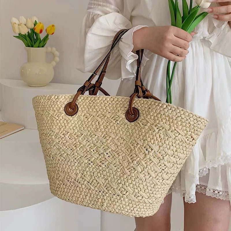 SOERA Margot Woven Summer Tote - Bag - Cream Large