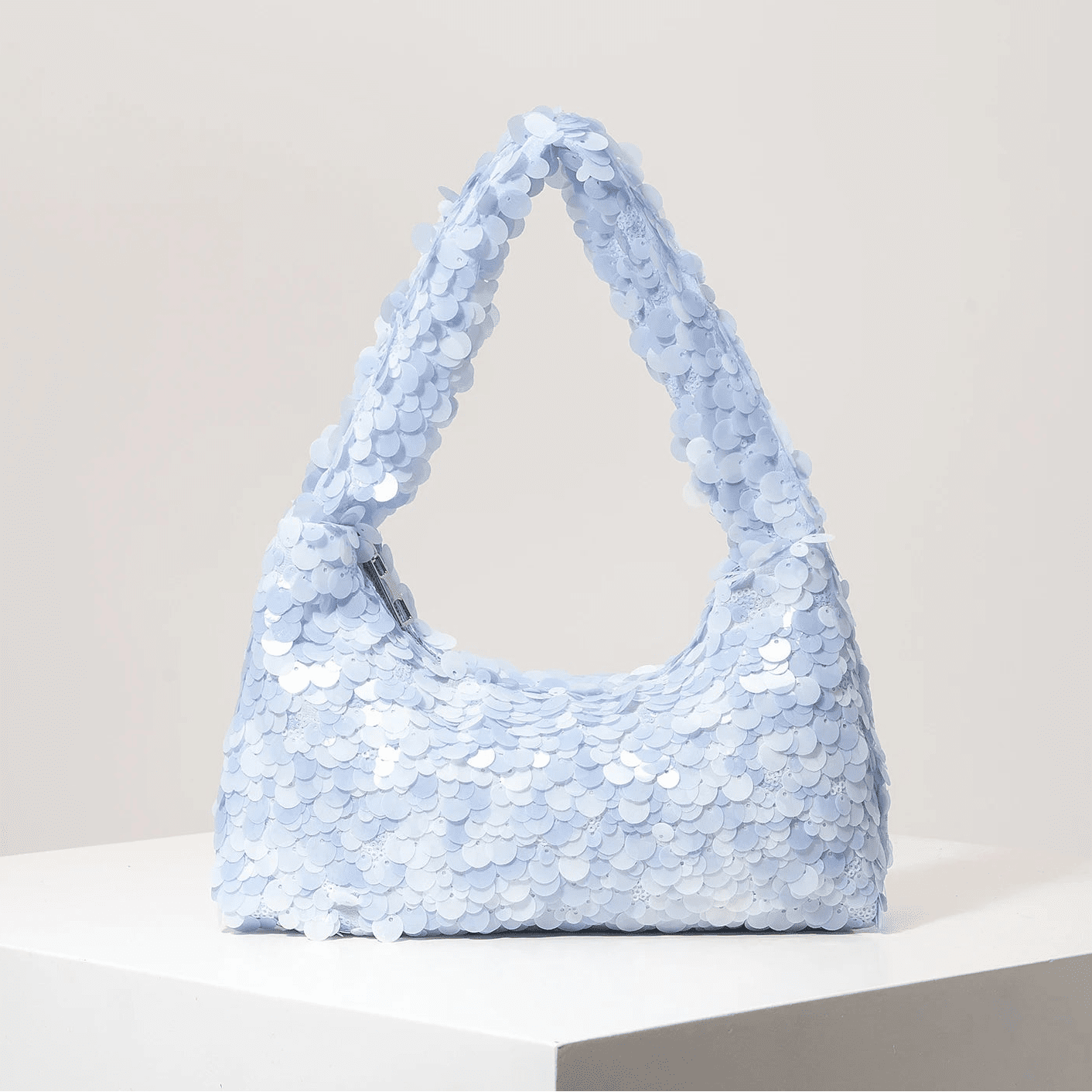 SOERA Sophia Sequin Evening Shoulder Bag - Bag - Beige