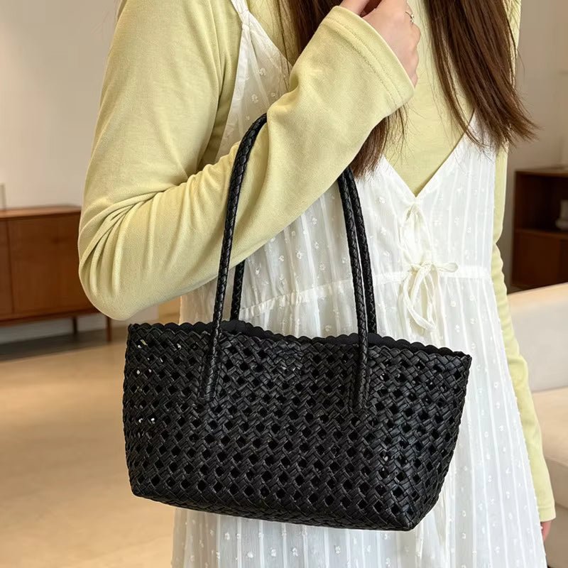 SOERA Stella Woven Shoulder Bag - Bag - SOERA-045315-BLA-OS-24835 Black