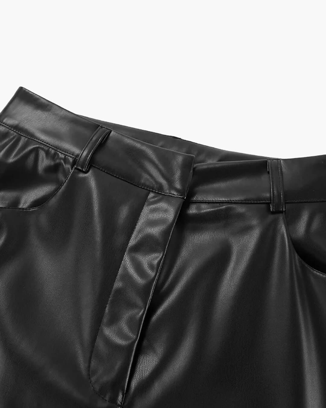 SOERA Ada Wide Leg Leather Pants - Bottoms - Ba1770383550816497182 S
