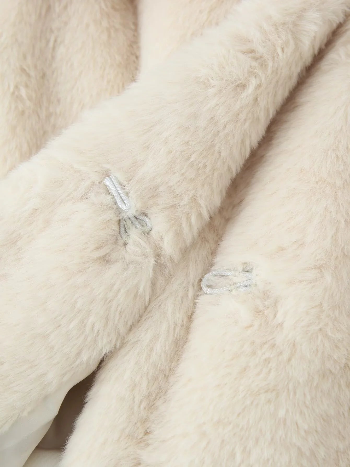 SOERA Farrah Faux Fur Coat with Belt - Coats & Jackets - 3256810101987871-;Ch1763625119772959543 Creme L