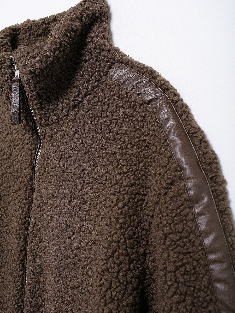 SOERA Susan Zip Up Teddy Jacket - Coats & Jackets - Brown S