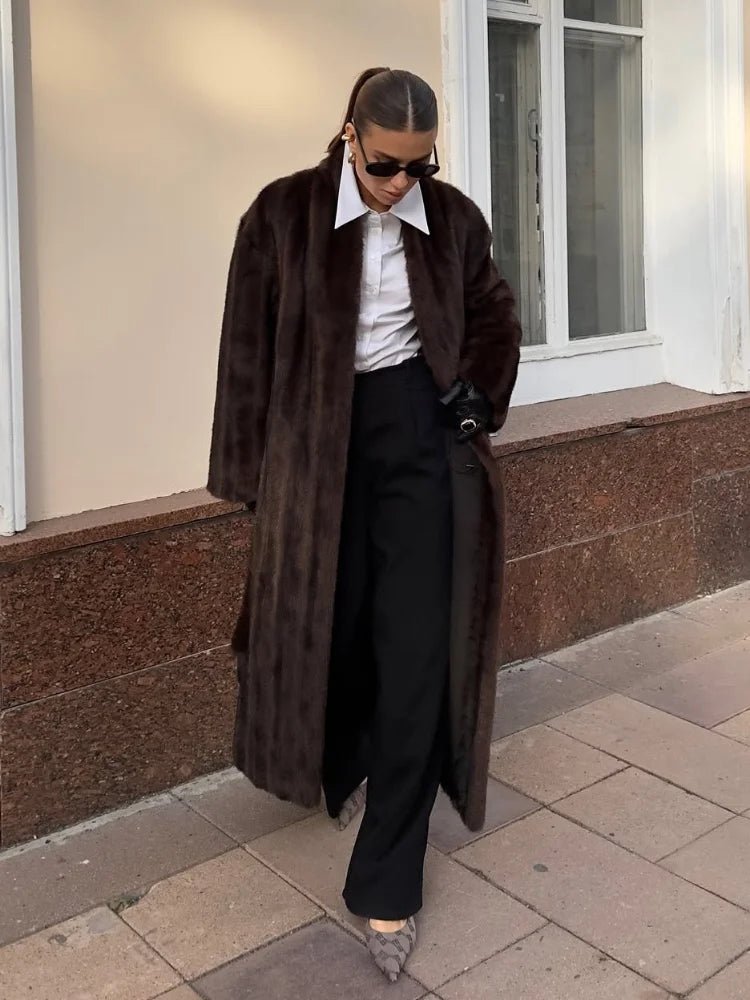 SOERA Suzy Faux Fur Maxi Coat - Coats & Jackets - 1005010168791080-;go1767604098231990195 One Size