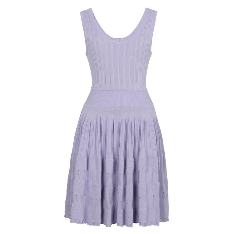 SOERA Alicia Knitted Sling Mini Dress - Dress - Lavender S