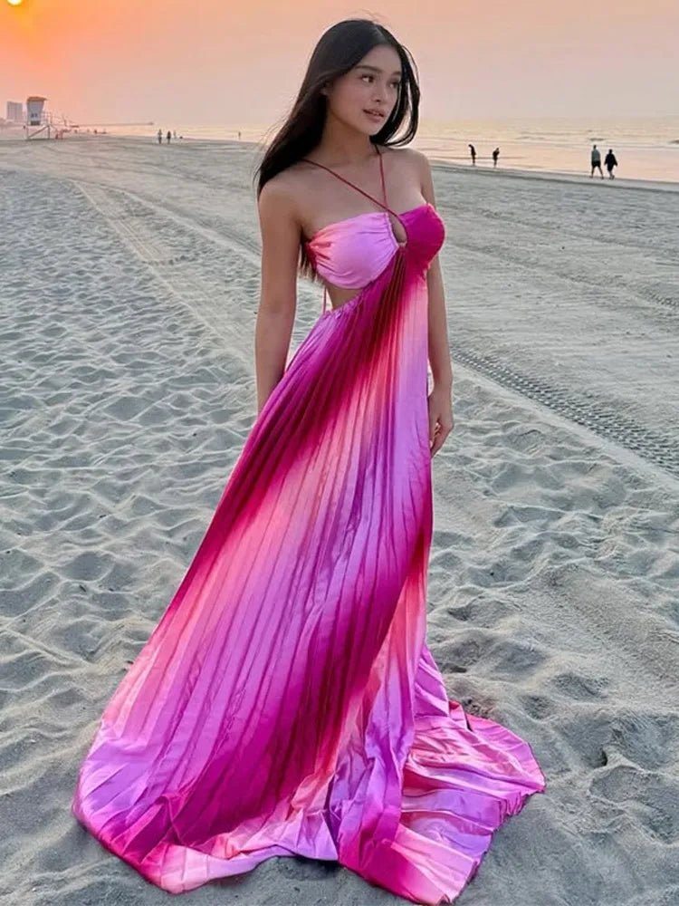 SOERA Bianca Ombre Pleated Structured Maxi Dress - Dress - SOERA-919235-DEF-OS-18564 S