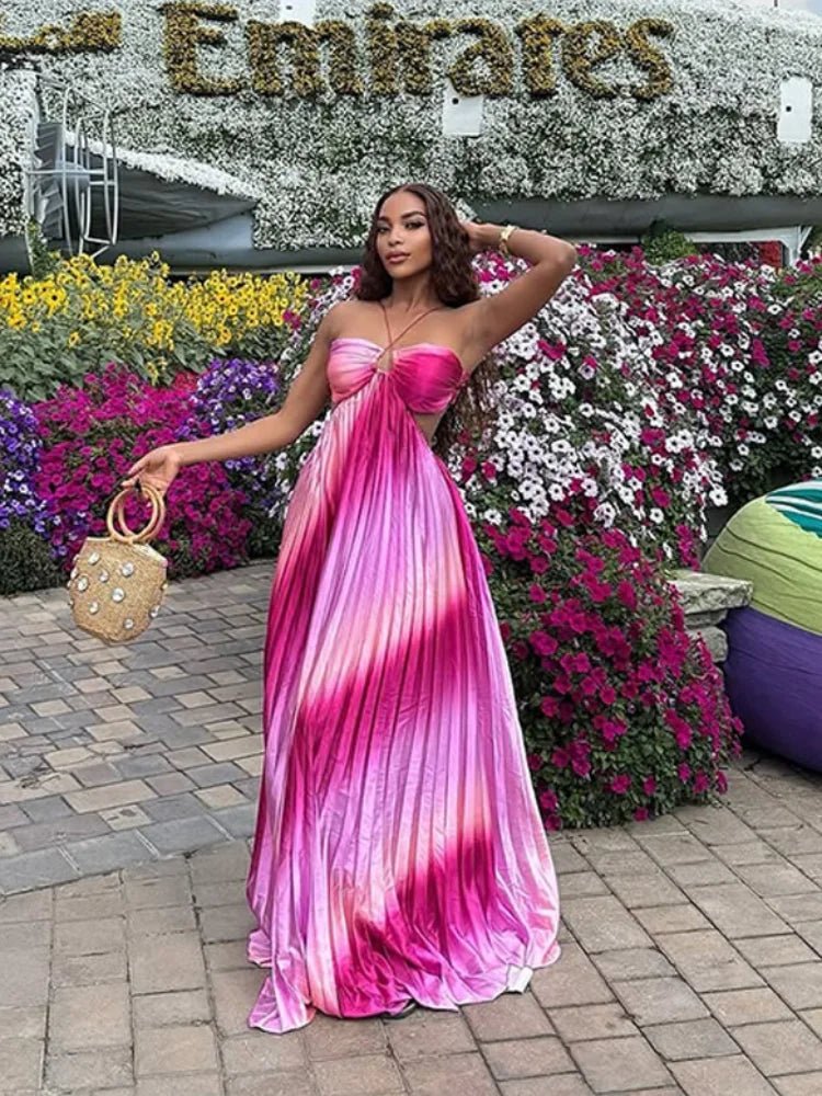 SOERA Bianca Ombre Pleated Structured Maxi Dress - Dress - SOERA-919235-DEF-OS-18564 S