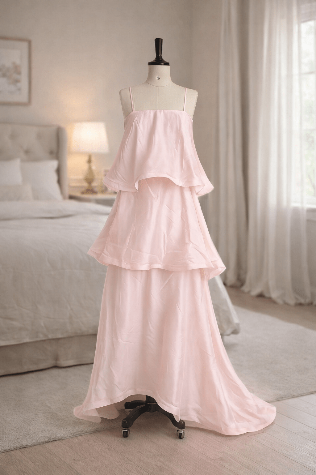 SOERA Iris Layered Ruffle Maxi Dress - Dress - Pink S