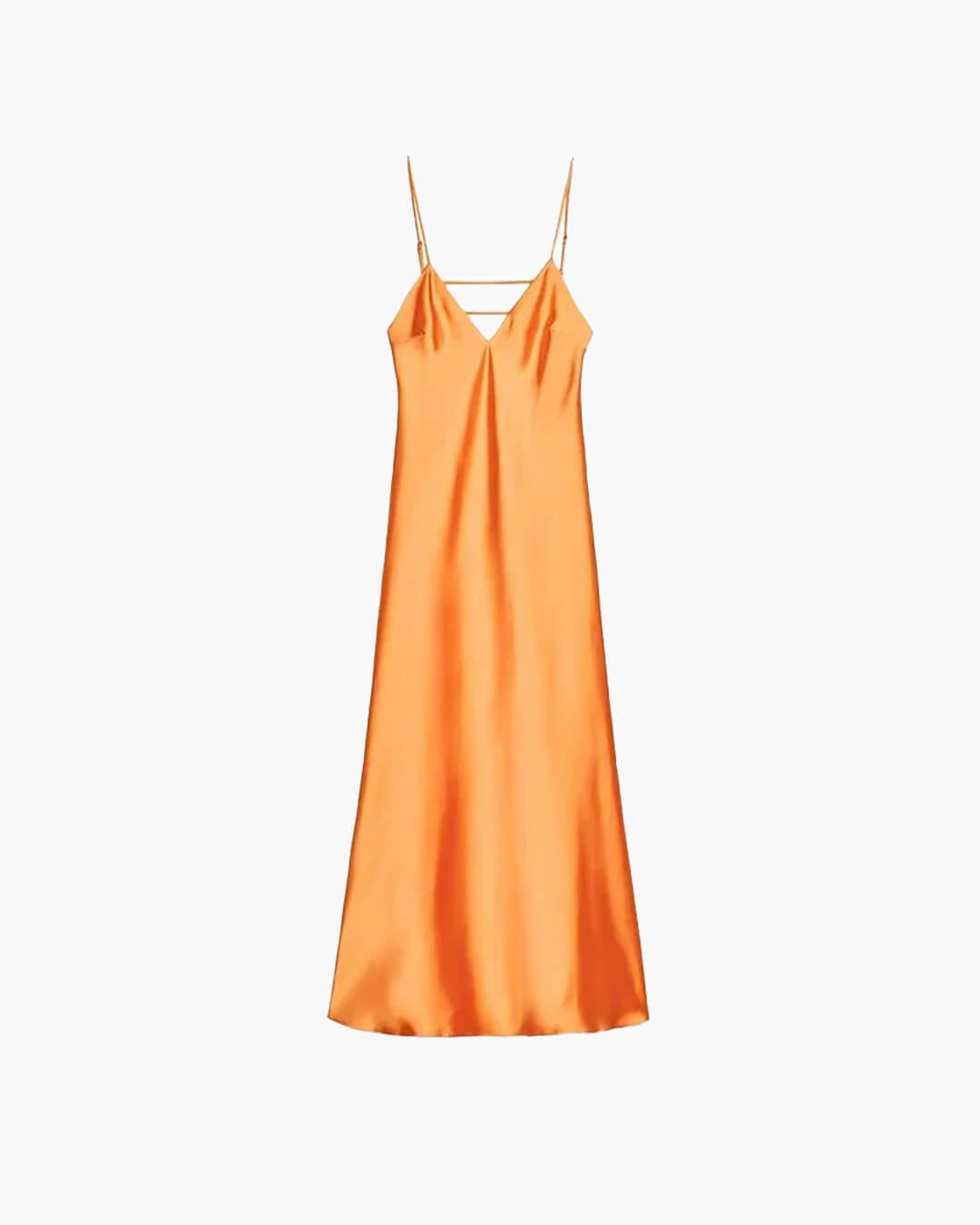 SOERA Kirra Satin Backless Maxi Dress - Dress - Orange XS