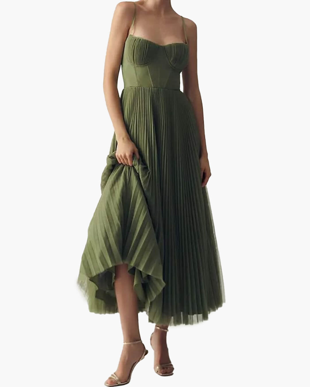 SOERA Vivienne Pleated Sleeveless Maxi Dress - Dress - XS