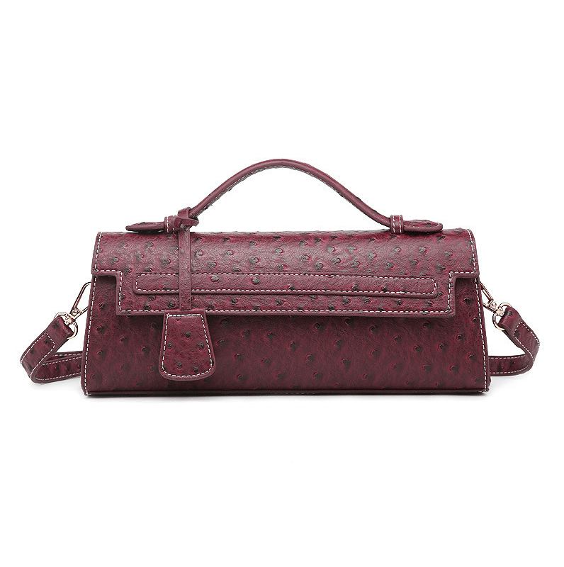SOERA Bianca Embossed Clutch - Handbags - Burgundy