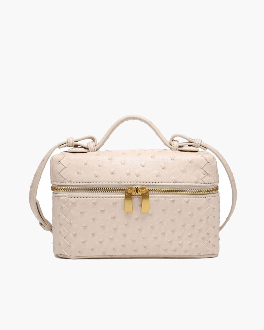 SOERA Delphine Leather Box Bag - Handbags - Beige