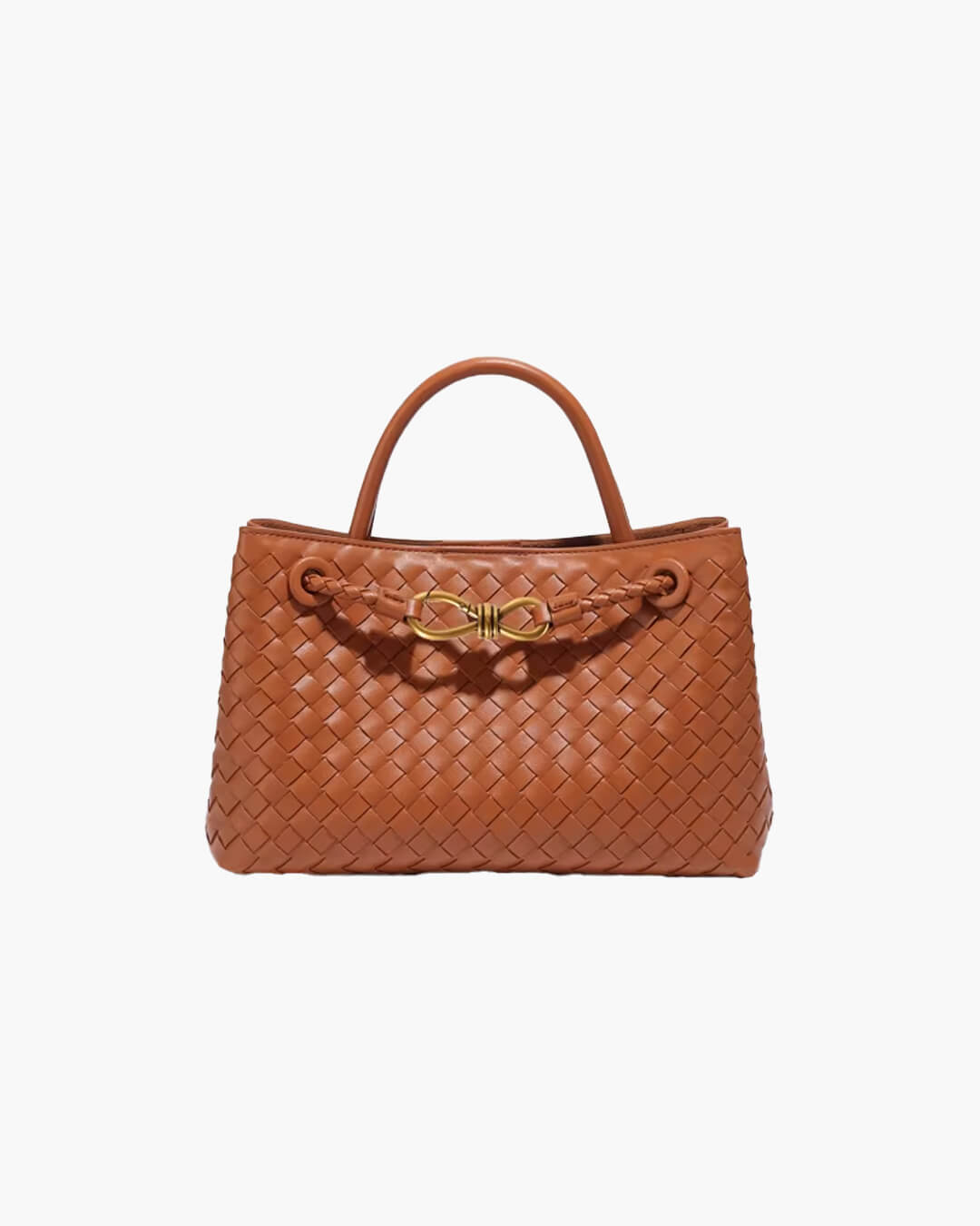 SOERA Lucia Vegan Leather Woven Bag Small - Handbags - Brown Regular