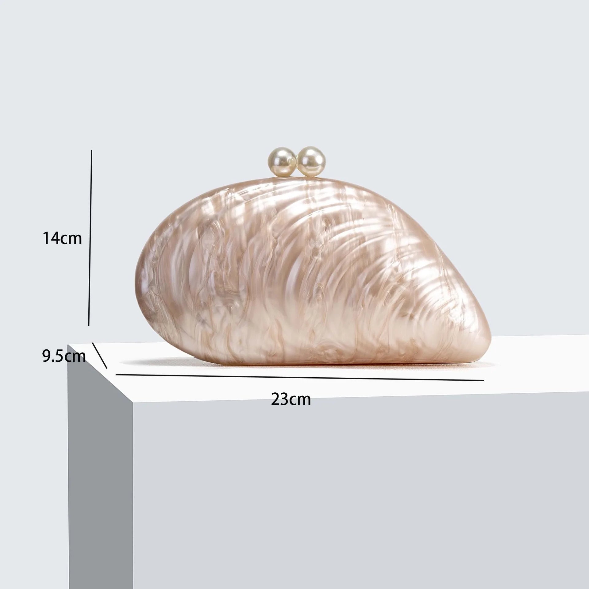 SOERA Valentina Shell - Shaped Clutch Purse - Handbags - Rose