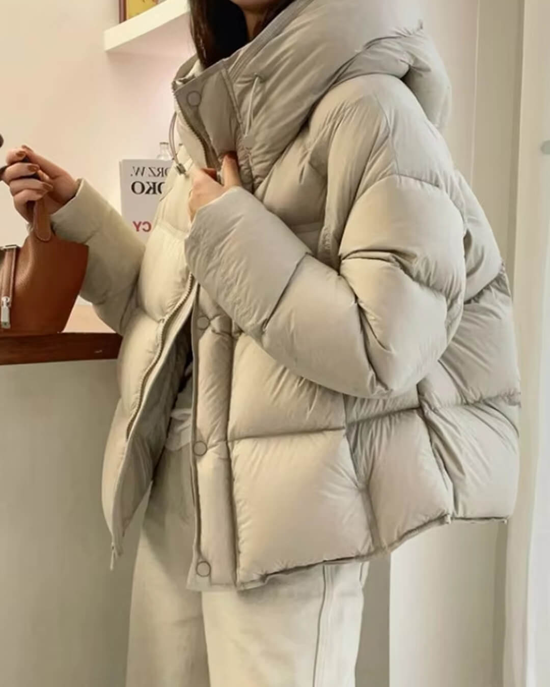 SOERA Alina Hooded Puffer Jacket - Jackets - 3256809559753038-;zz1764062902177860586 Creme S