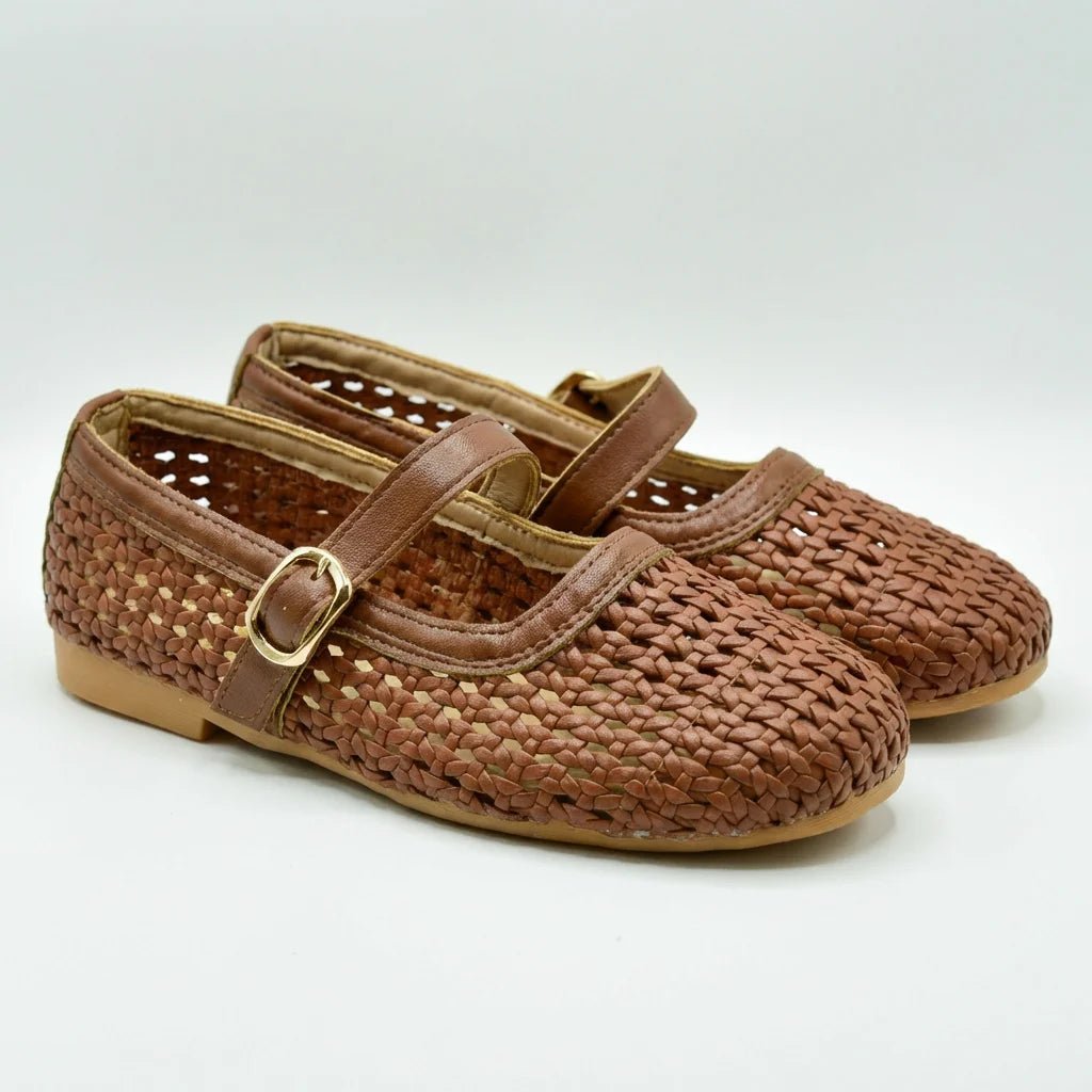 SOERA Beatrice Woven Mesh Mary Jane Flats - Shoes -