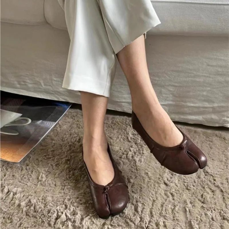SOERA Bianca Split - Toe Leather Mules - Shoes - Brown 36