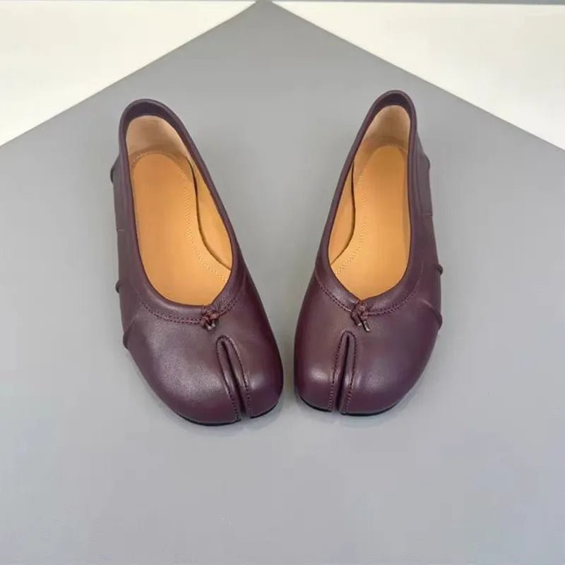 SOERA Bianca Split - Toe Leather Mules - Shoes - Wine 36