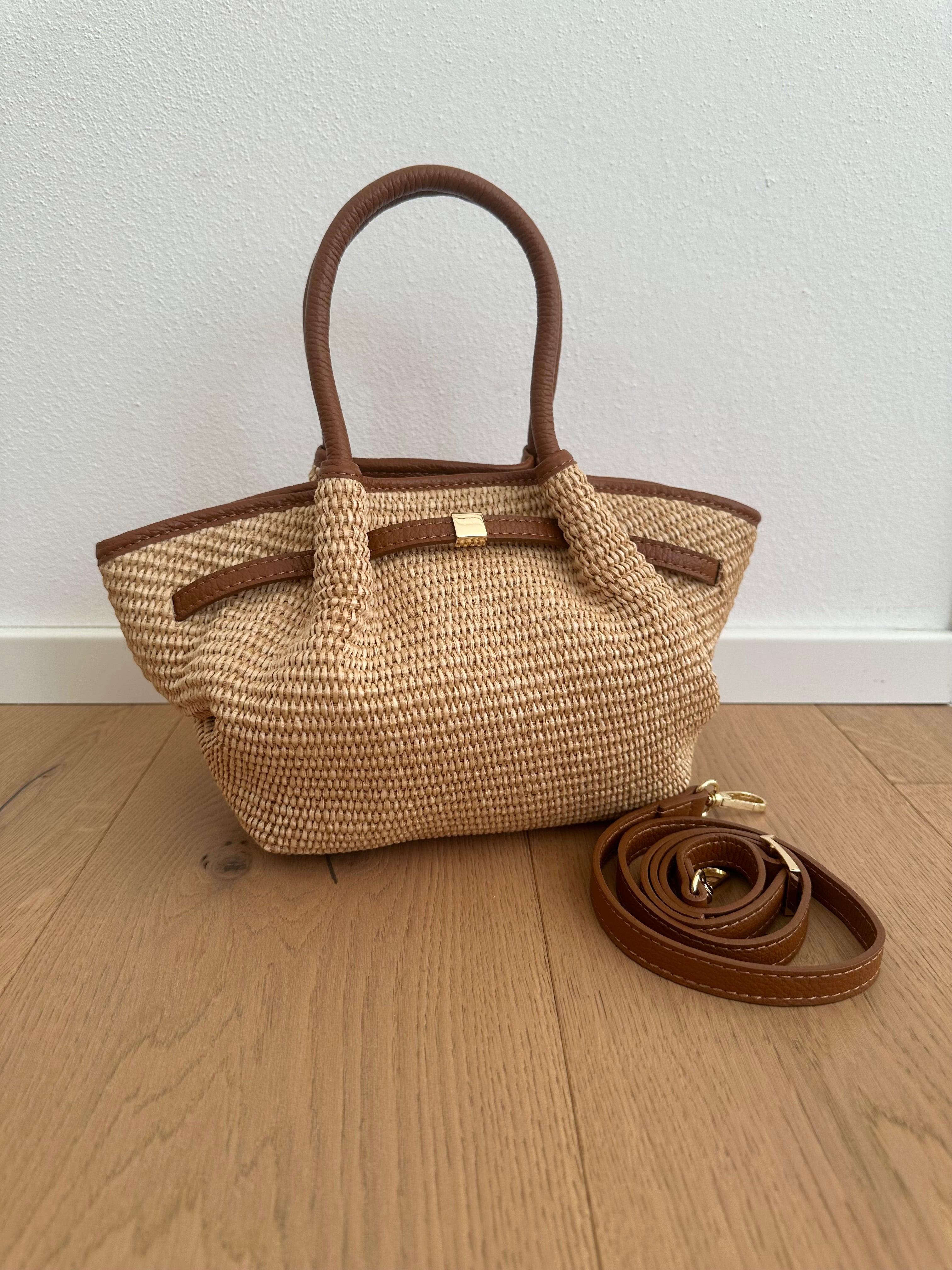 Francia liten vevd tote-veske