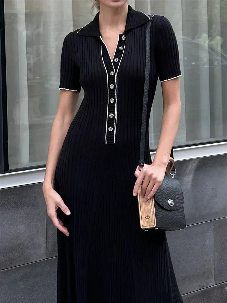 Serena trikot-strikkekjole