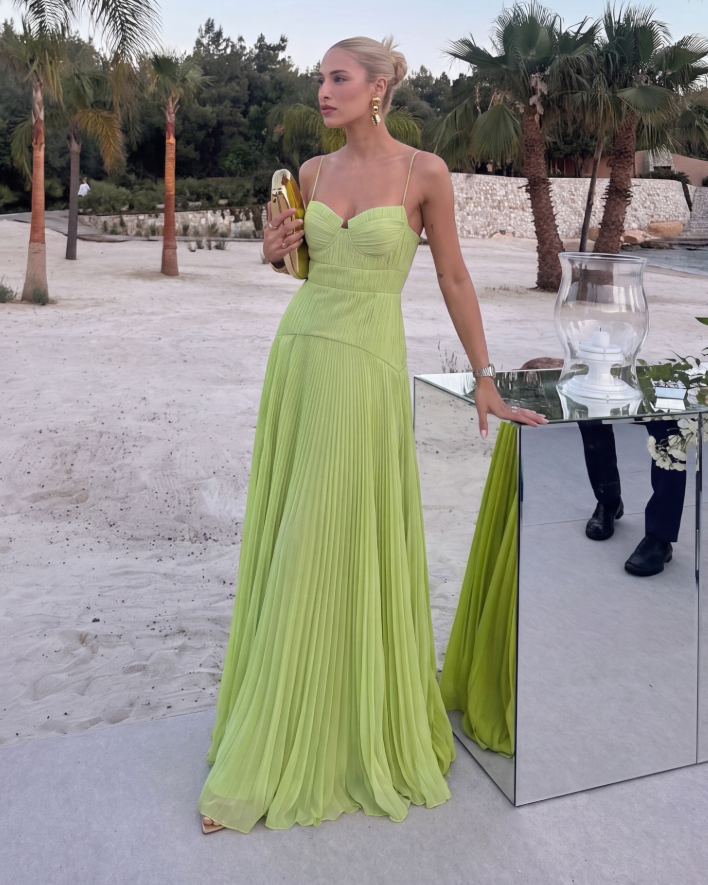 Sophia Crinkle Chiffon Maxi Dress