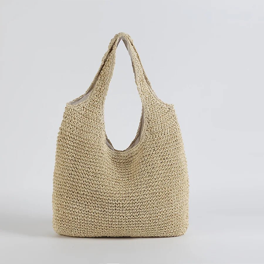 SOERA Beatrice Woven Rattan Tote Bag - Bag -  Brown