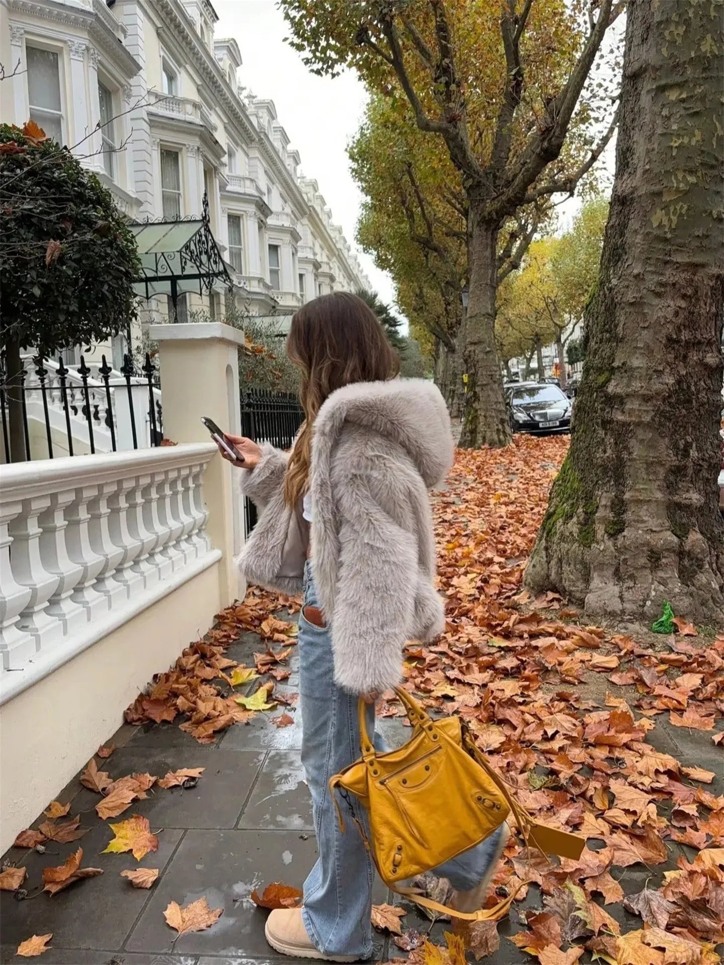 SOERA Dana Faux Fur Hooded Jacket - Coats & Jackets - 3256810231099988-;eG1766554850638846252 Light Gray XS