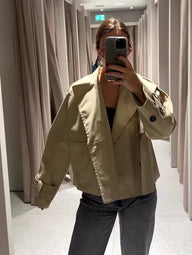 Dhelia kort trenchcoat
