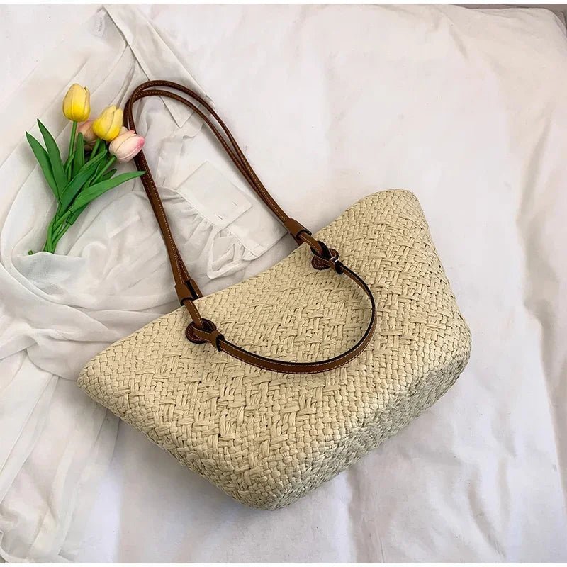 SOERA Margot Woven Summer Tote - Bag -  Cream Large