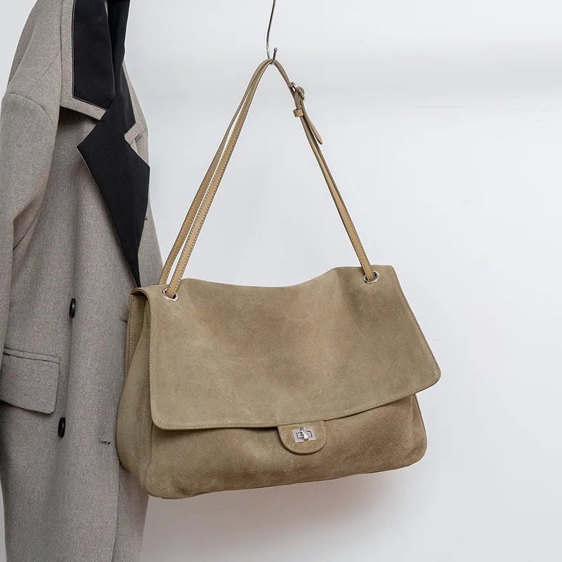 SOERA Ruth Matte Suede Crossbody Tote - Bag - SOERA-557827-DEF-OS-79780 Beige