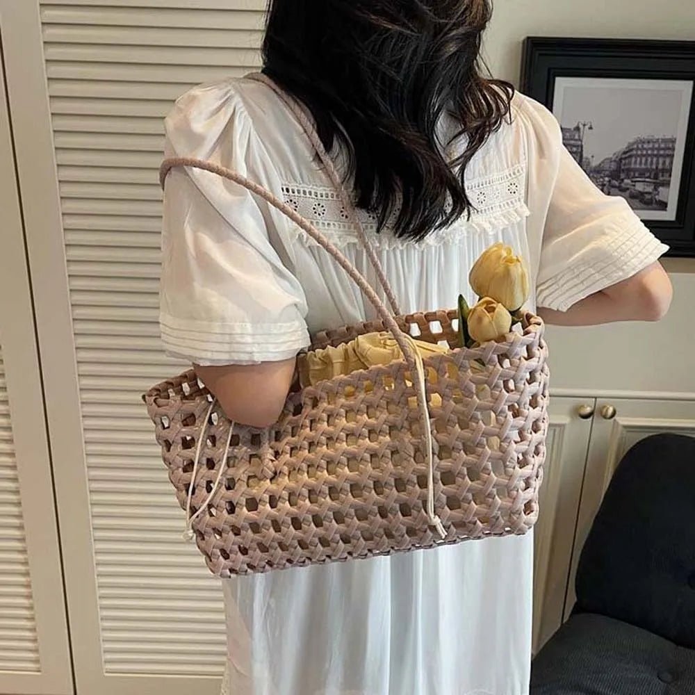 SOERA Claudia Hollowed Shoulder Tote - Bag -  Claret