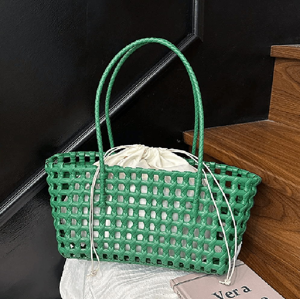 SOERA Claudia Hollowed Shoulder Tote - Bag -  Green