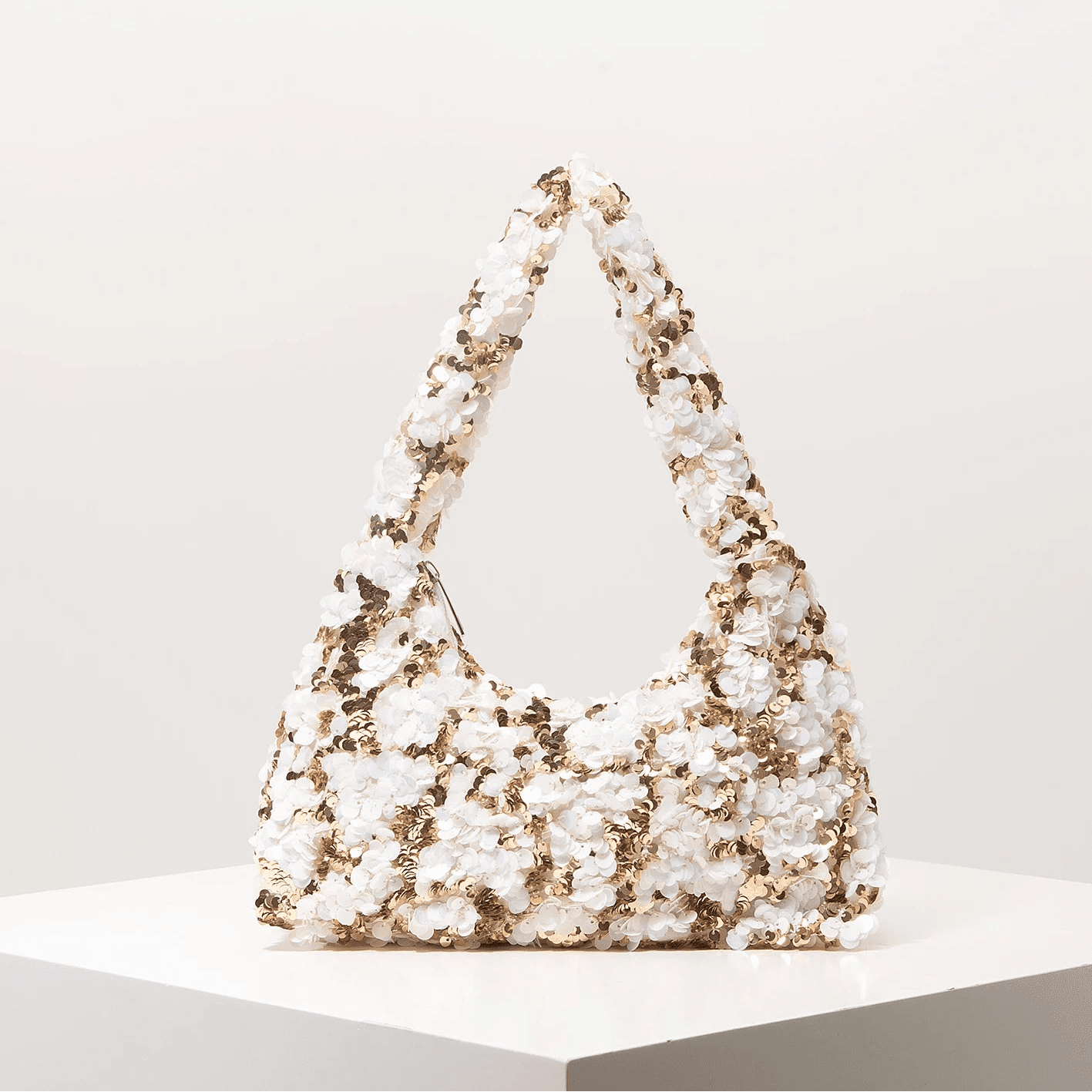 SOERA Sophia Sequin Evening Shoulder Bag - Bag -  Beige