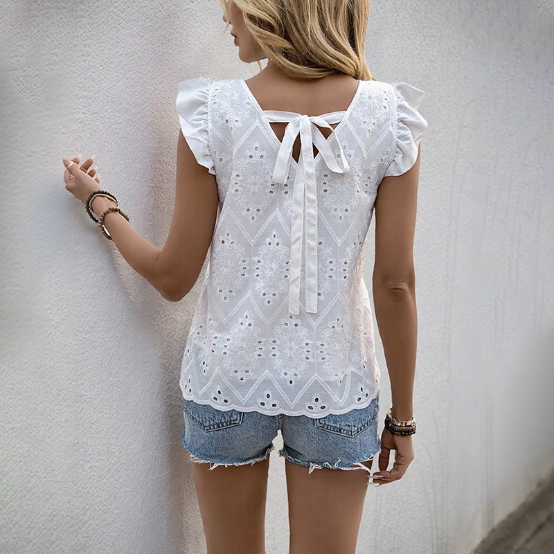 SOERA Beatrice Ruffled V - Neck Blouse - Blouse -  S