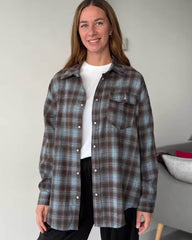 Melissa oversized rutet skjorte