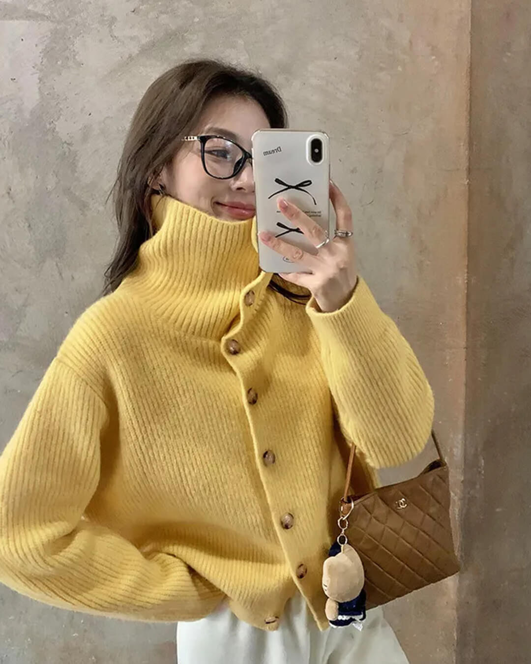 SOERA Nicola Oversized Knit Cardigan - Cardigan - SOERA-382851-GIN-L-82275 Ginger Yellow L