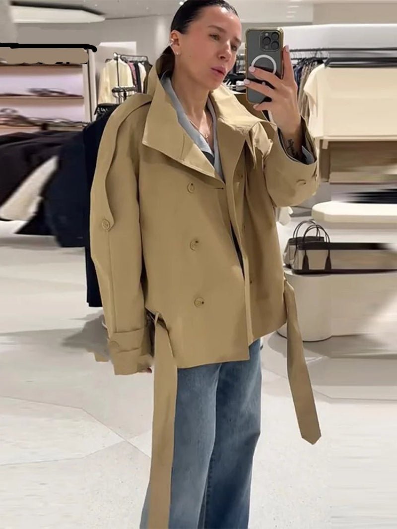 SOERA Anna High Neck Cropped Utility Trench Coat - Coat - SOERA-036099-DEF-OS-74788 M