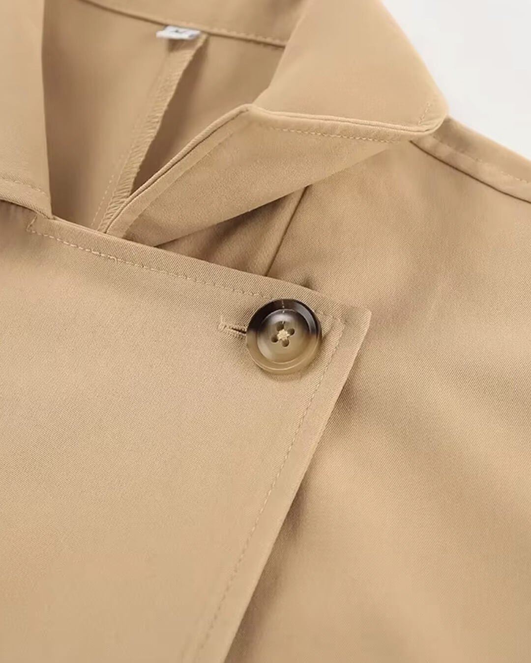 SOERA Melissa Classic Double Breasted Trench Coat - Coat - SOERA-332035-KHA-L-23395 Beige L