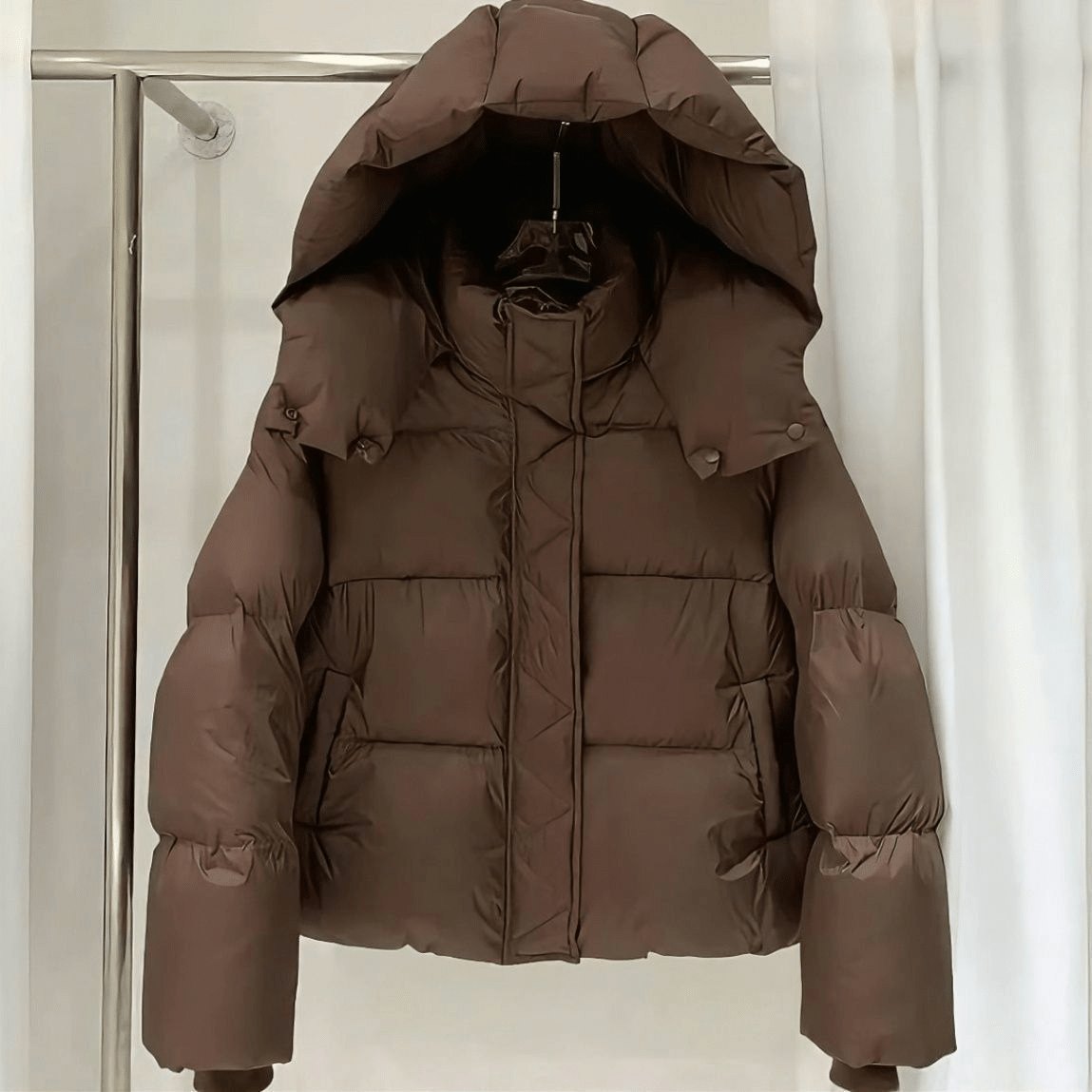 SOERA Bella Thick Hooded Puffer Jacket - Coats & Jackets - 3256809473638795-;mm1763832189583026377 Coffee S