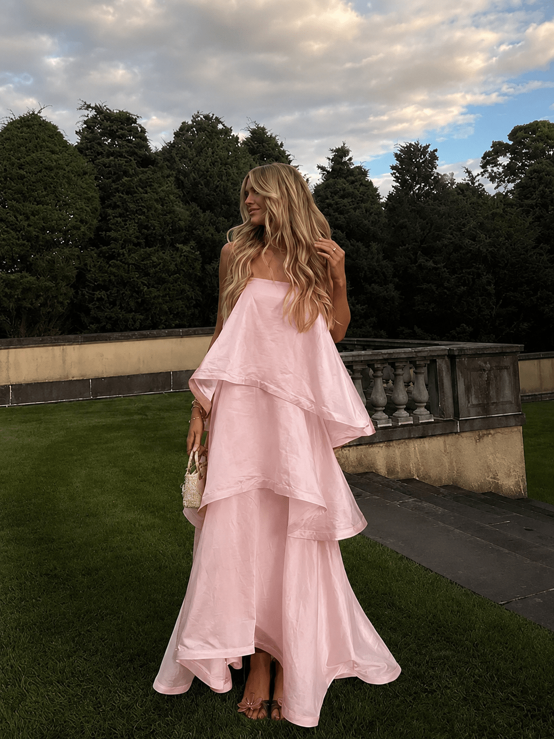 SOERA Iris Layered Ruffle Maxi Dress - Dress -  Pink M