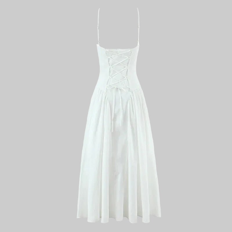 SOERA Luciana Bodice Spaghetti Strap Midi Dress - Dress -  S