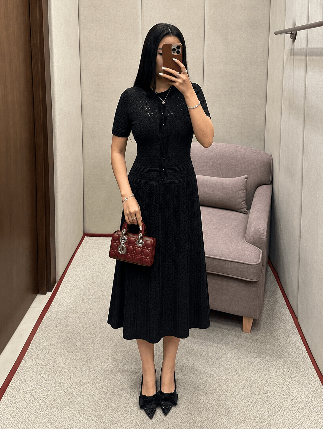 SOERA Celeste Half Button Knitted Midi Dress - Dresses - SOERA-375235-BLA-XS-24867 Black XS