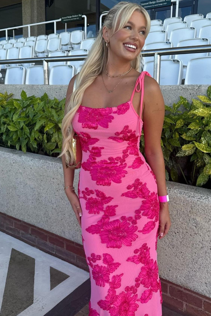 SOERA Jara Sleeveless Floral Maxi Dress - Dresses -  Pink L