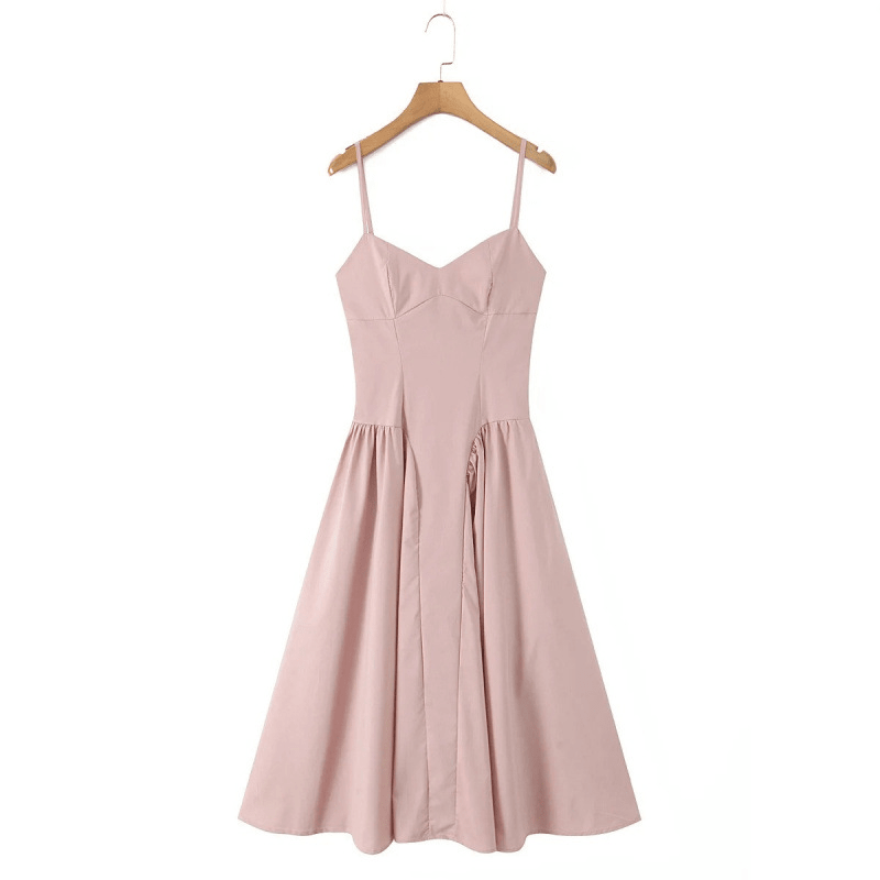 SOERA Luciana Bodice Spaghetti Strap Midi Dress - Dresses -  Soft Peach M
