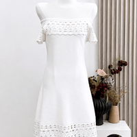 Morgan Off-Shoulder Crochet Mini Dress