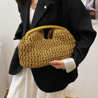 Bianca vevet rattan-tote