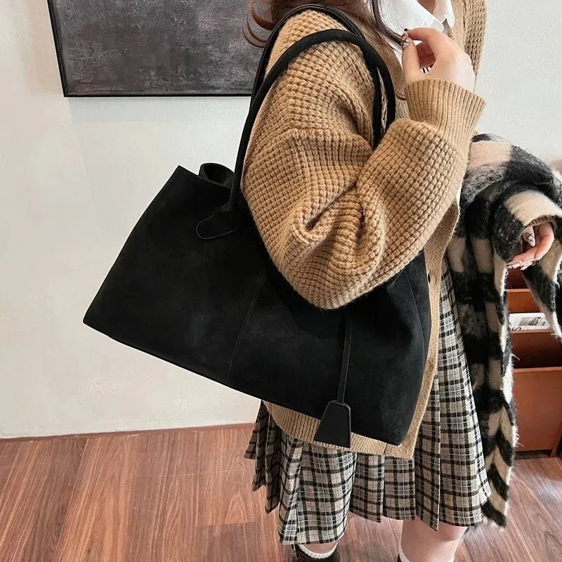 SOERA Joan Vegan Suede Bag - Handbags - 3256809459981451-;GH1757549907235813391 Black