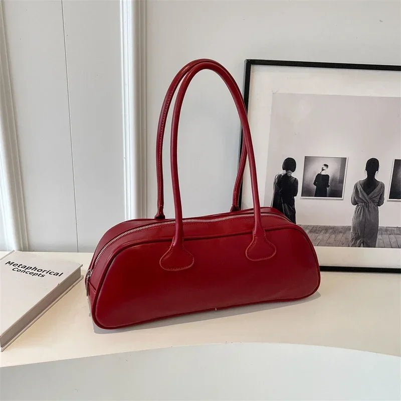 SOERA Sophia Long Handle Shoulder Bag - Handbags -  Red