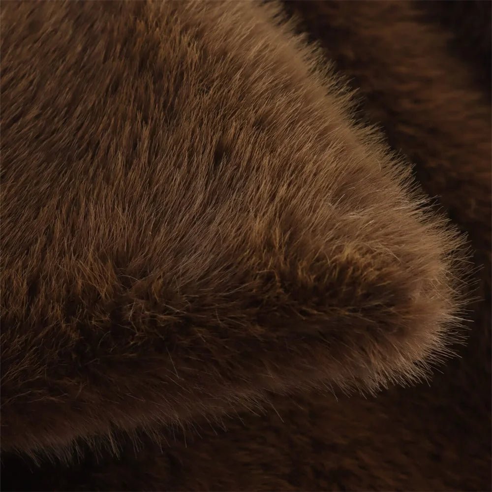 SOERA Alexandra Faux Fur Jacket - Jackets - LI1760504685431109474 Brown M