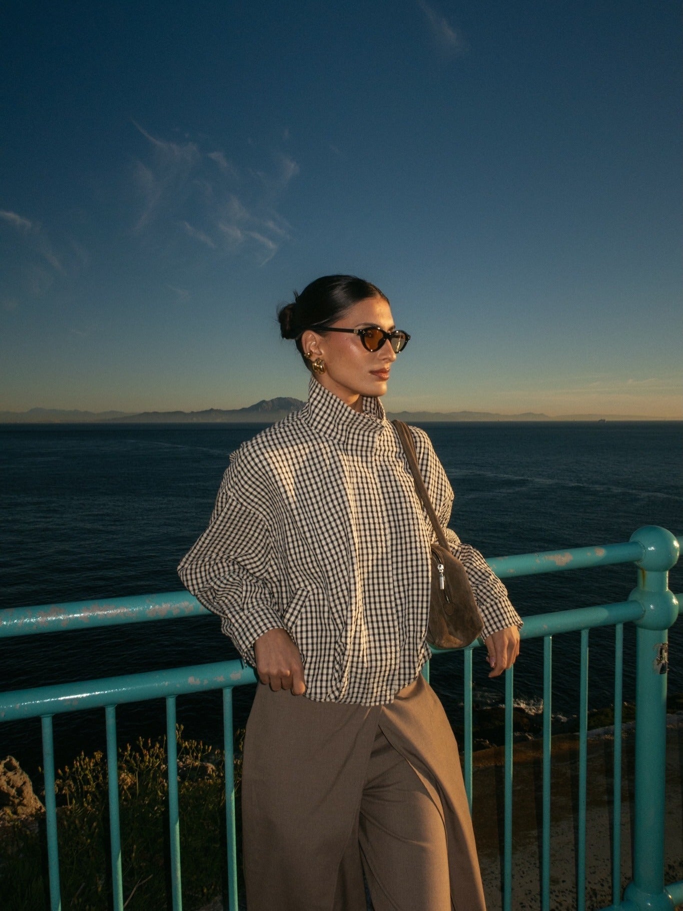 SOERA Charlize Plaid Funnel Neck Jacket - Jackets -  XS